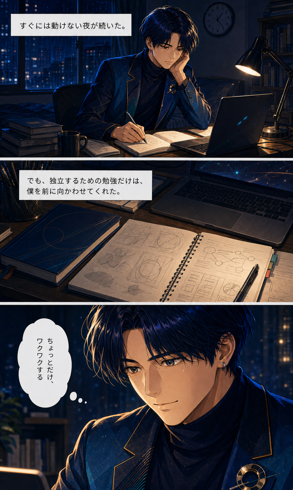 しんのすけ ストーリー漫画 4ページ目 勉強だけが前を向かせた