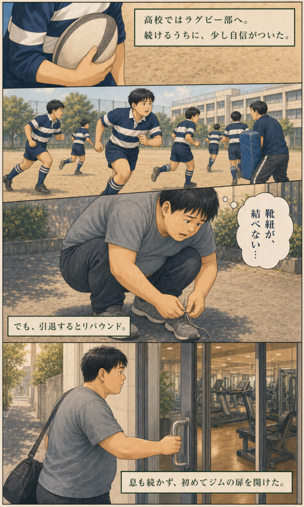 阿部英明 パーソナルトレーニング・プロフィールストーリー漫画 5ページ目