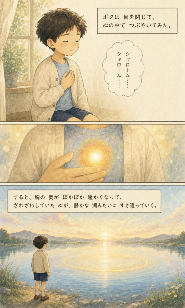 おこころの なかの 魔法のことば シャローム 漫画 4ページ目