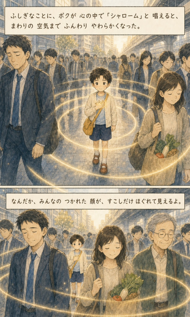 おこころの なかの 魔法のことば シャローム 漫画 5ページ目
